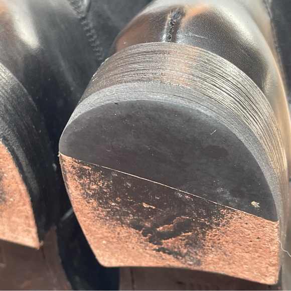 Frye Jayden Button Tall Black Leather/Suede Boots size 6.5B in EUC - Picture 10 of 16